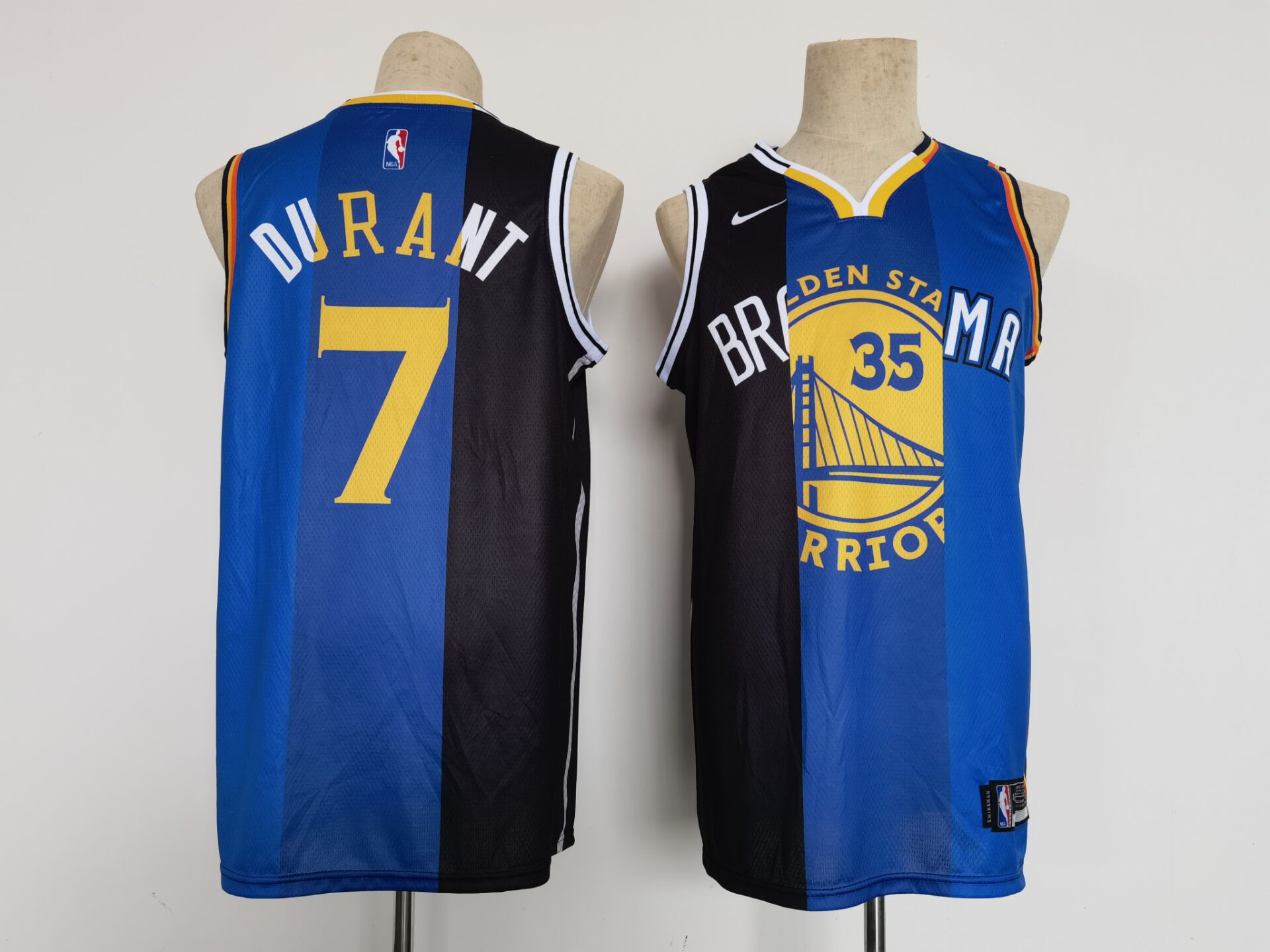 Cheap Men Brooklyn Nets 7 Durant Blue black Nike 2022 NBA Jersey